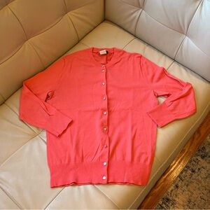 Salmon 3/4 Sleeve J. Crew Cardigan